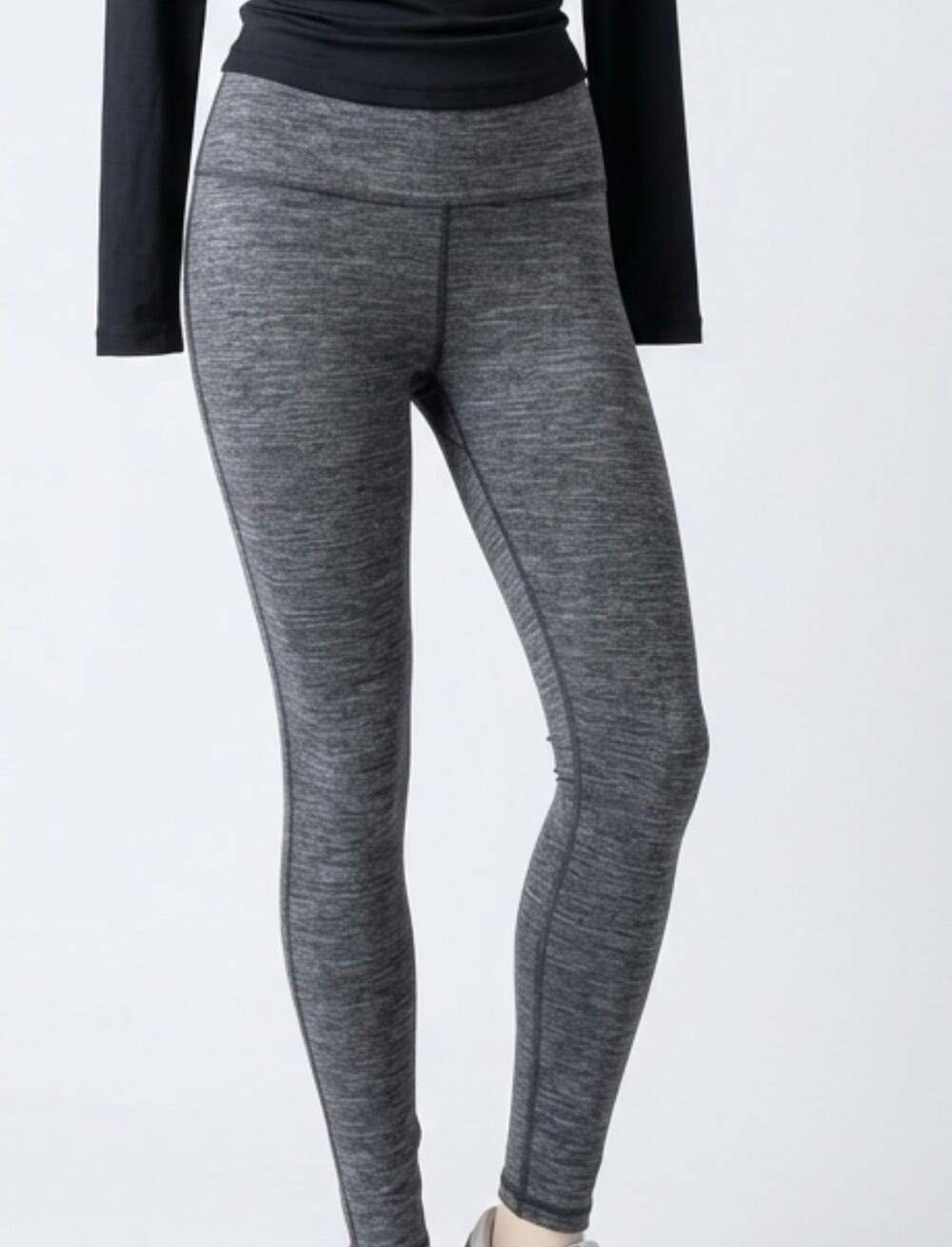 Athleta Altitude Tight Leggings Small Petite Gray Heather Polartec Power Stretch